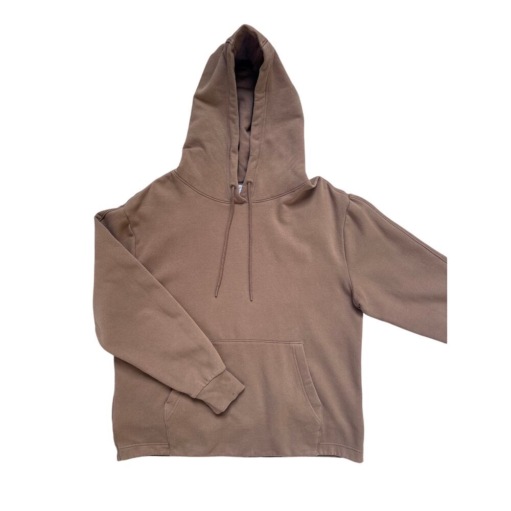 Athleta Retroplush Brown Fleece Pullover Hoodie Sweatshirt M